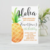 Tropical Birthday Party Invitation Einladung (Stehend Vorderseite)