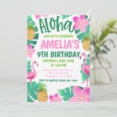 Tropical Birthday Party Invitation Einladung (Stehend Vorderseite)
