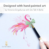 Tropical Birthday Pink Flamingo Pappteller