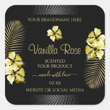 Tropical Black Gold Product Label Hawaiianische Bl