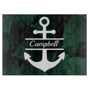 Tropical Blätter Beach House Cutting Board Anchor Schneidebrett