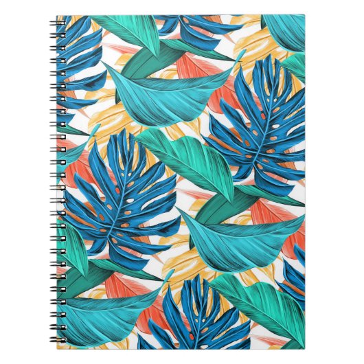 Tropical Blätter Notebook Notizblock (Vorderseite)