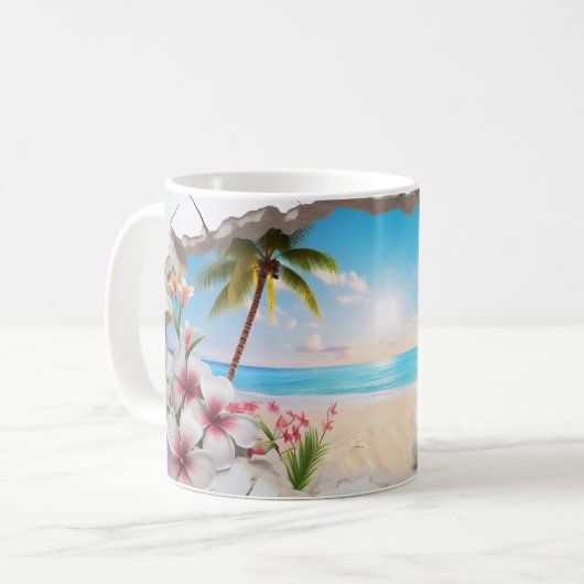 Tropical Bliss 3D Coffee Tasse (Vorderseite Links)