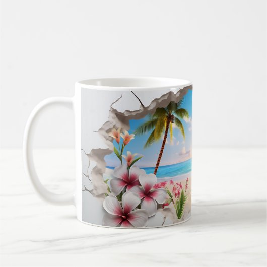 Tropical Bliss 3D Coffee Tasse (Links)