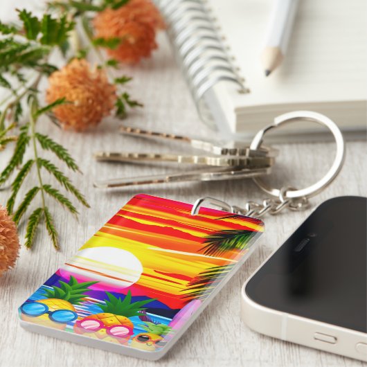 TROPICAL BLISS FOR PINEAPPLES FAMILY SCHLÜSSELANHÄNGER (Vorderseite rechts)