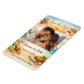 Tropical Bliss Foto Speichern Sie das Datum Hochze Magnet (Linke Seite)