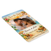 Tropical Bliss Photo Save Date Wedding Magnet (Rechte Seite)