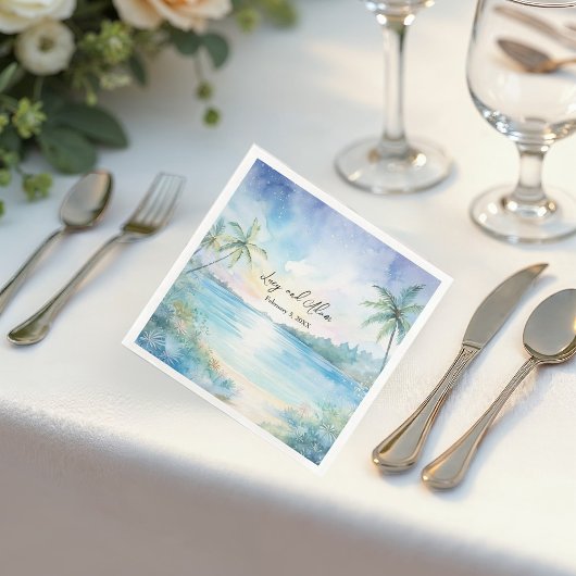 Tropical Bliss Wedding Napkins Serviette