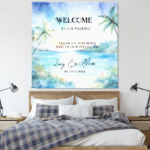 Tropical Bliss Wedding Sign Leinwanddruck (Insitu (Schlafzimmer))