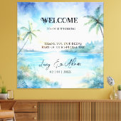Tropical Bliss Wedding Sign Leinwanddruck (Insitu (Wohnzimmer))