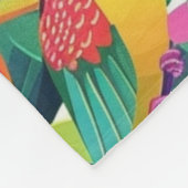 Tropical Bloom Greenerity Pattern Fleecedecke (Ecke)