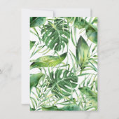 Tropical Bloom Hibiskus Gold PROBE DINNER Einladung (Rückseite)