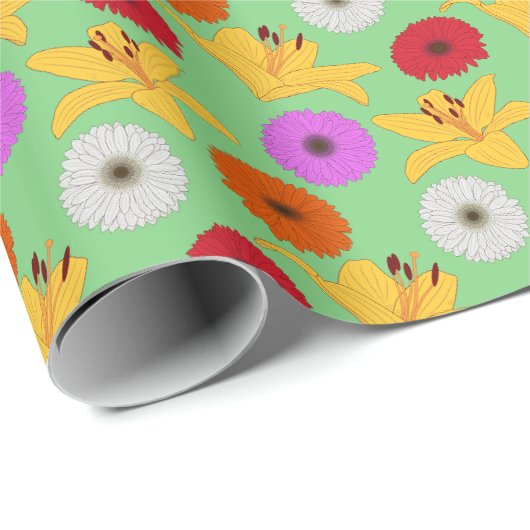 Tropical Blossom Geschenkpapier (Rolleneckpunkt)