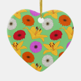 Tropical Blossom Keramik Ornament