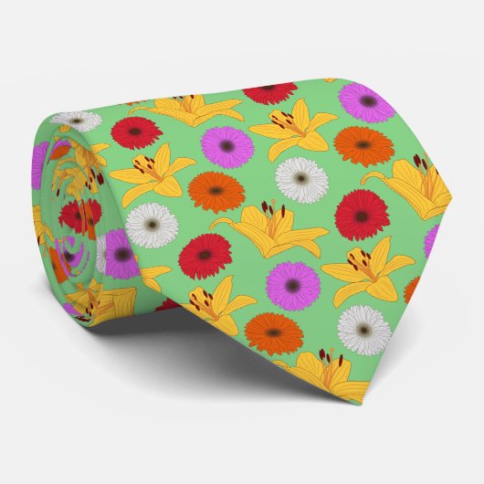 Tropical Blossom Krawatte (Gerollt)