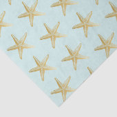 Tropical Blue and Gold Starfish Türkis Seidenpapier (Ausschnitt)