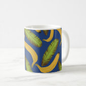 Tropical Blue Banana Leaf Muster Kaffeetasse (VorderseiteRechts)