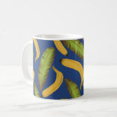 Tropical Blue Banana Leaf Muster Kaffeetasse (Vorderseite Links)