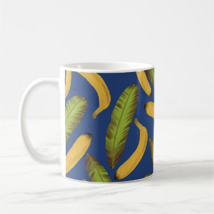 Tropical Blue Banana Leaf Muster Kaffeetasse