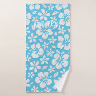 Tropical Blue Beach Blume Badehandtuch