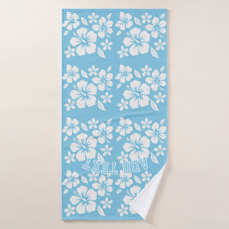 Tropical Blue Beach Blume Badehandtuch