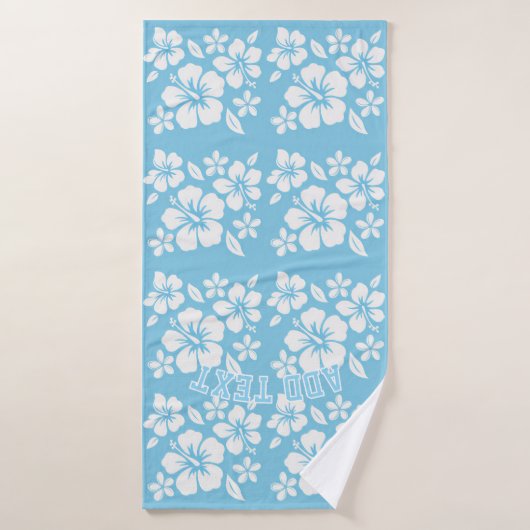 Tropical Blue Beach Blume Badehandtuch (Badehandtuch)