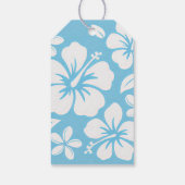 Tropical Blue Beach Blume Geschenkanhänger (Rückseite)