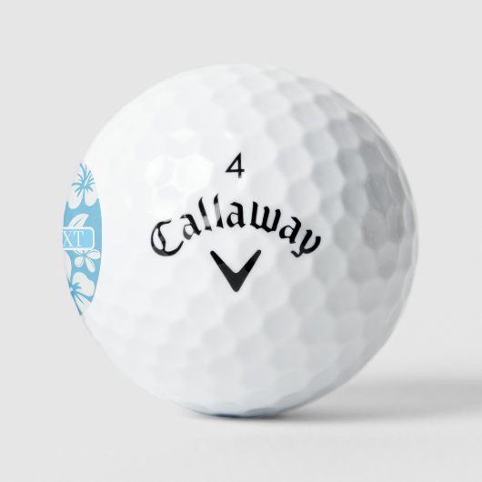 Tropical Blue Beach Blume Golfball (Logo)