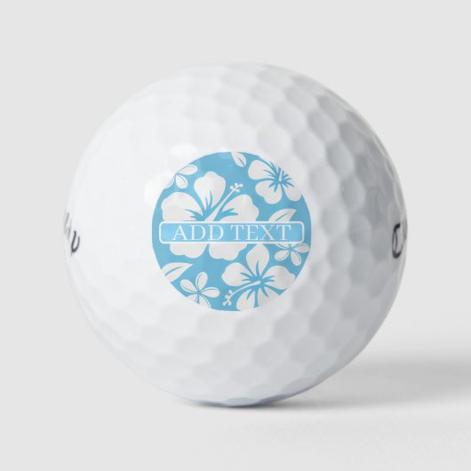 Tropical Blue Beach Blume Golfball (Vorderseite)