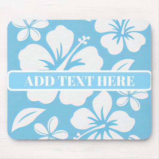 Tropical Blue Beach Blume Mousepad (Vorne)