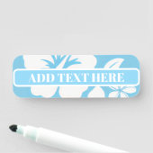 Tropical Blue Beach Blume Namensschild (Beispiel)