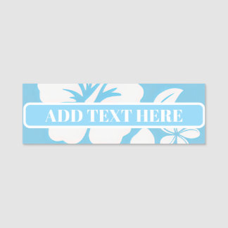 Tropical Blue Beach Blume Namensschild