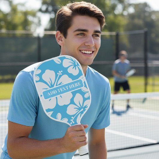 Tropical Blue Beach Blume Pickleball Schläger