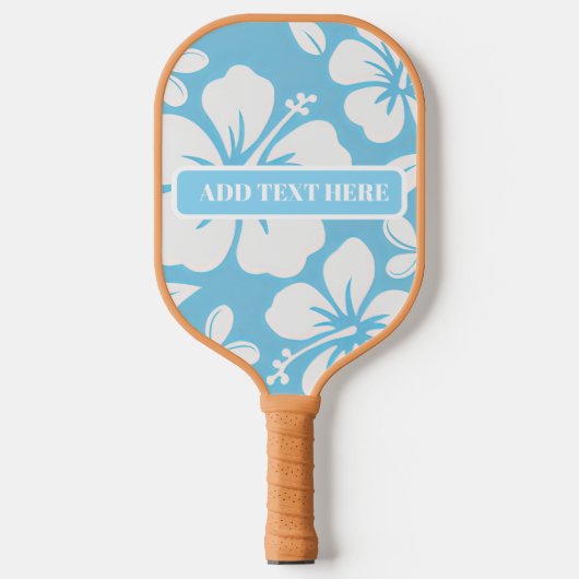 Tropical Blue Beach Blume Pickleball Schläger (Vorderseite)