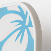 Tropical Blue Beach Blume Pickleball Schläger (Linke Seite)