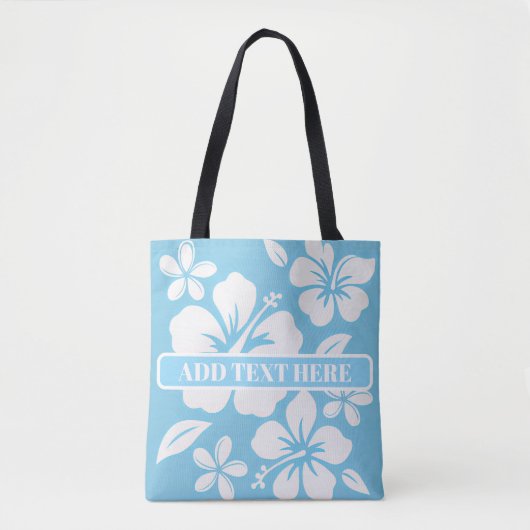 Tropical Blue Beach Blume Tasche (Vorderseite)