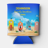 Tropical Blue Beach Sky und Sand Familienname Dosenkühler (Vorderseite)