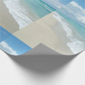Tropical Blue Beach Szene Geschenkpapier (Ecke)