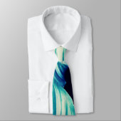 Tropical Blue Blätter Krawatte (Gebunden)