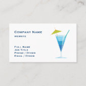 Tropical Blue Drink Business Card Visitenkarte (Vorderseite)