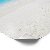 Tropical Blue Exotic Bahamas Beach Palms Poster (Ecke)