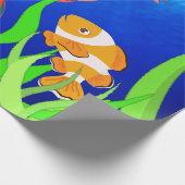Tropical Blue Fish Haven Underwater Wunder Geschenkpapier (Ecke)
