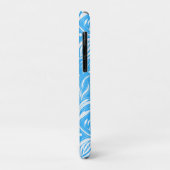 Tropical Blue Floral Pattern Diamond Monogram Case-Mate iPhone Hülle (Hinten/Links)