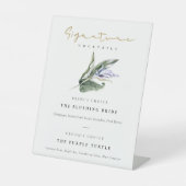 Tropical Blue Floral Signature Drinks Cocktails Sockelschild (Vorderseite)