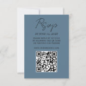 Tropical Blue Ginkgo Leaf Wedding RSVP Card Karte (Vorderseite)