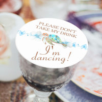 Tropical Blue Green Sea Turtle Platzkarte Name Tag