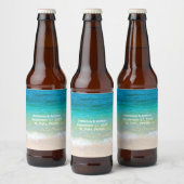 Tropical Blue Green Water Wedding Event Beer Bierflaschenetikett (Flaschen)