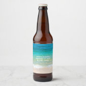 Tropical Blue Green Water Wedding Event Beer Bierflaschenetikett (Vorderseite)
