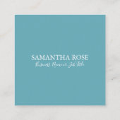 Tropical Blue Hawaii Cocktail Quadratische Visitenkarte (Rückseite)