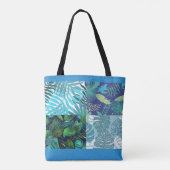 Tropical Blue Hawaii Crazy Quilt Tasche (Rückseite)